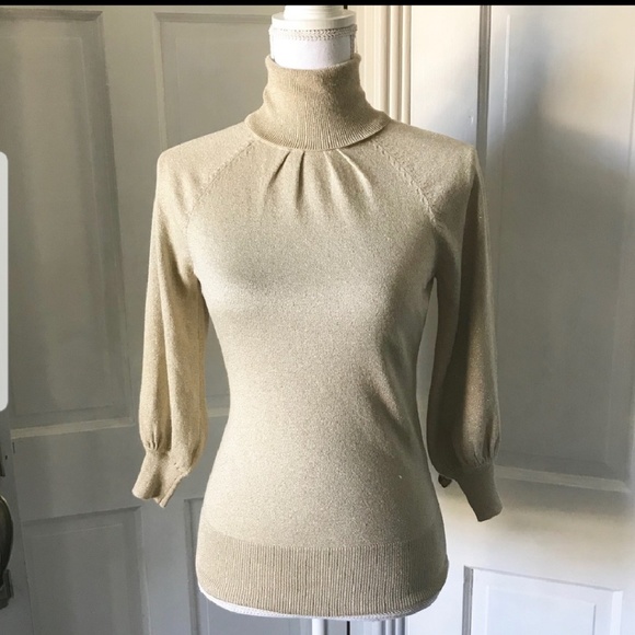 Express Sweaters - EXPRESS Gold Turtleneck